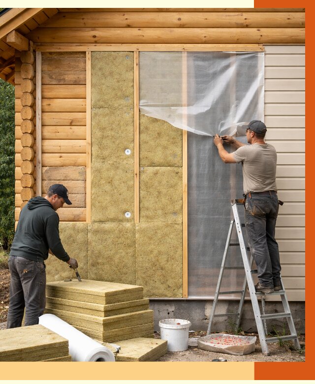 Утепление дома из бруса в Валуйках от 3992 руб./м2 — работы под ключ | ТепломастерВли