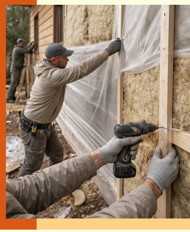 Утепление дома из бруса в Валуйках качественно и долговечно