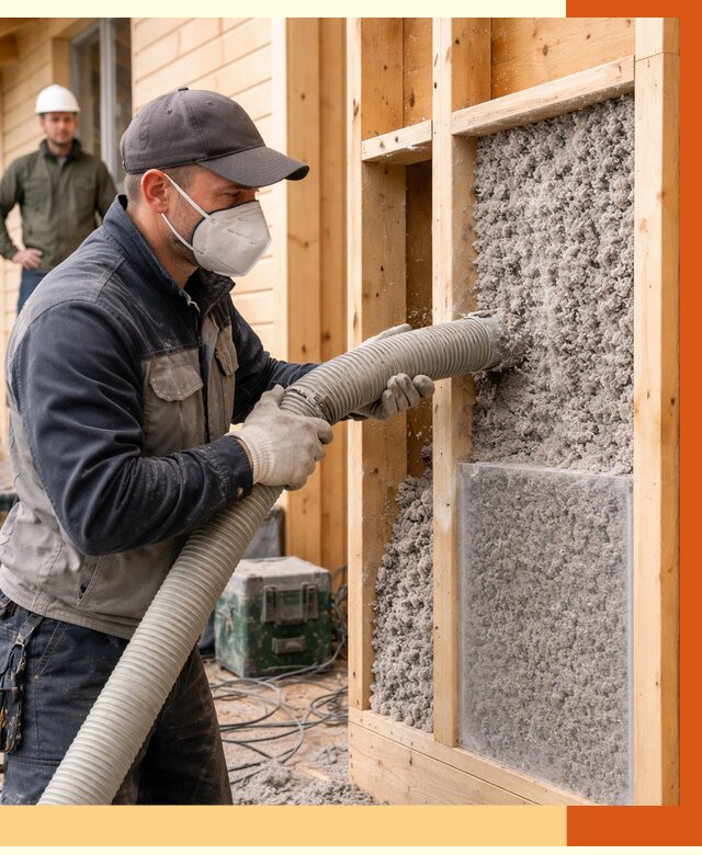 Утепление дома из бруса эковатой в Валуйках от 1969 руб/м2 | ТепломастерВли