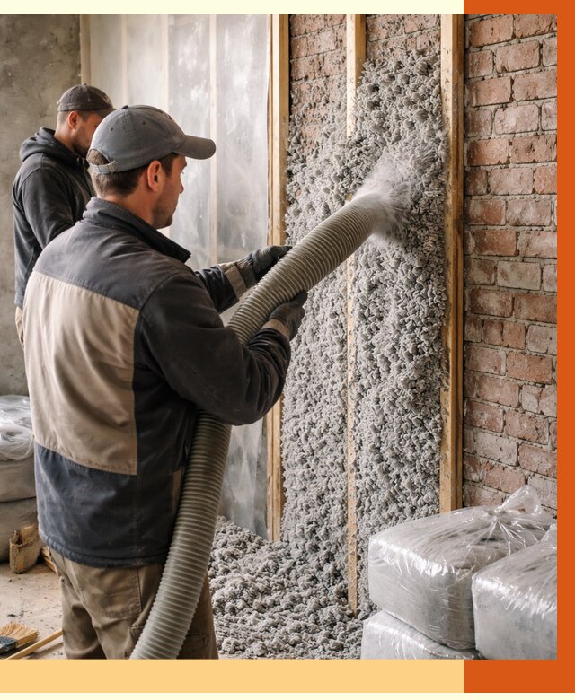 Утепление кирпичного дома эковатой в Валуйках от 2502 руб./м² | ТепломастерВли