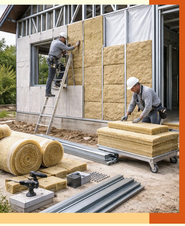 Утепление дома из ЛСТК в Валуйках от 5535 руб./м² — профессионально | ТепломастерВли