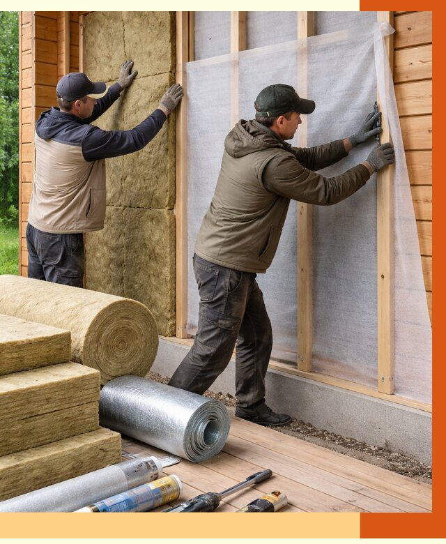 Утепление дома из двойного бруса в Валуйках от 5110 руб./м² — ТепломастерВли под ключ