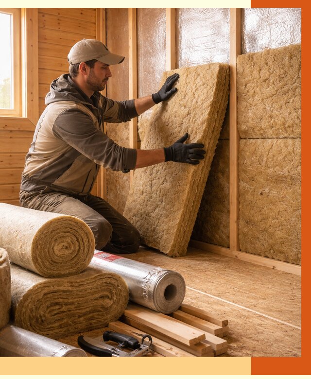 Утепление бани в Валуйках под ключ от 4790 руб./м2 — утеплить потолок, пол и стены | ТепломастерВли