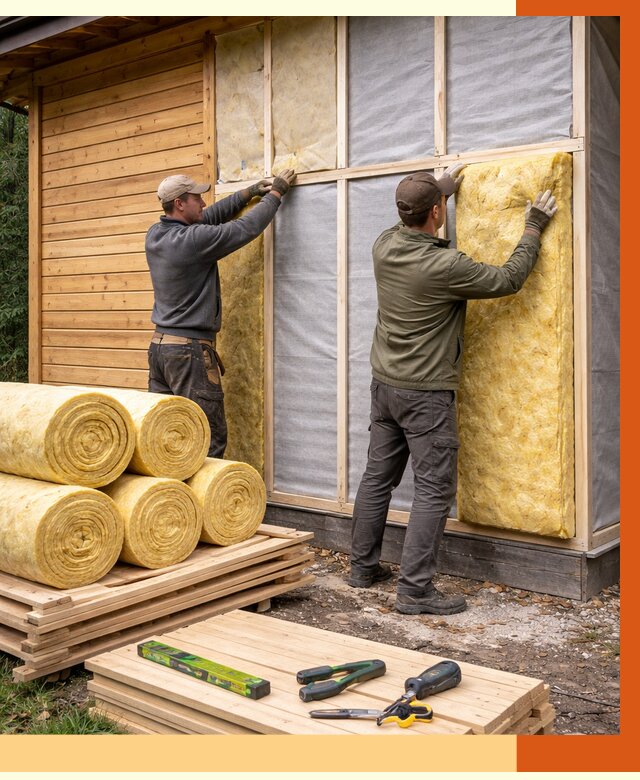 Утепление бани снаружи в Валуйках от 90483 руб. под ключ | ТепломастерВли