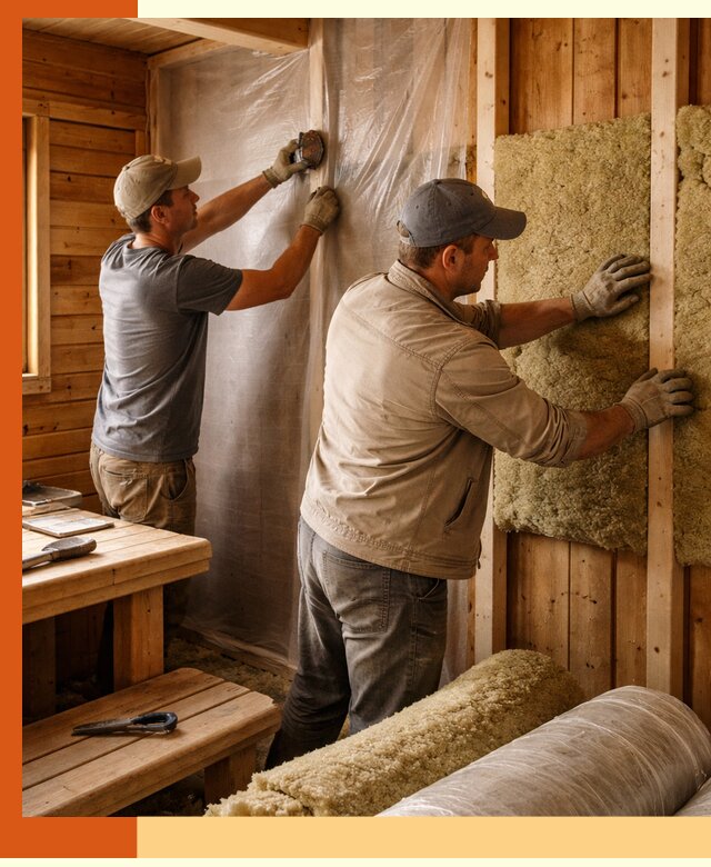 Утепление бани изнутри в Валуйках качественно и недорого