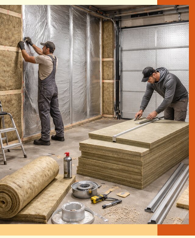 Утепление гаража в Валуйках от 4790 руб/м2 — комплексное утепление ворот и стен | ТепломастерВли