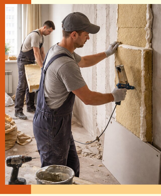 Утепление стен изнутри в Валуйках — качественно и эффективно