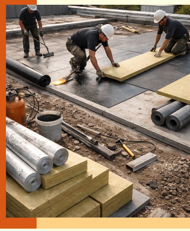 Утепление плоской крыши в Валуйках — надежная теплоизоляция и герметизация