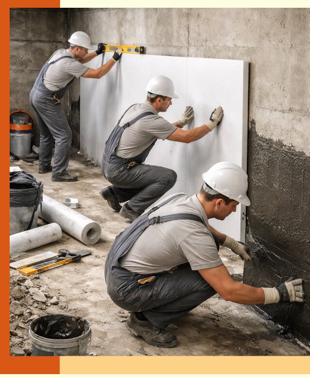 Утепление фундамента изнутри профессионально в Валуйках