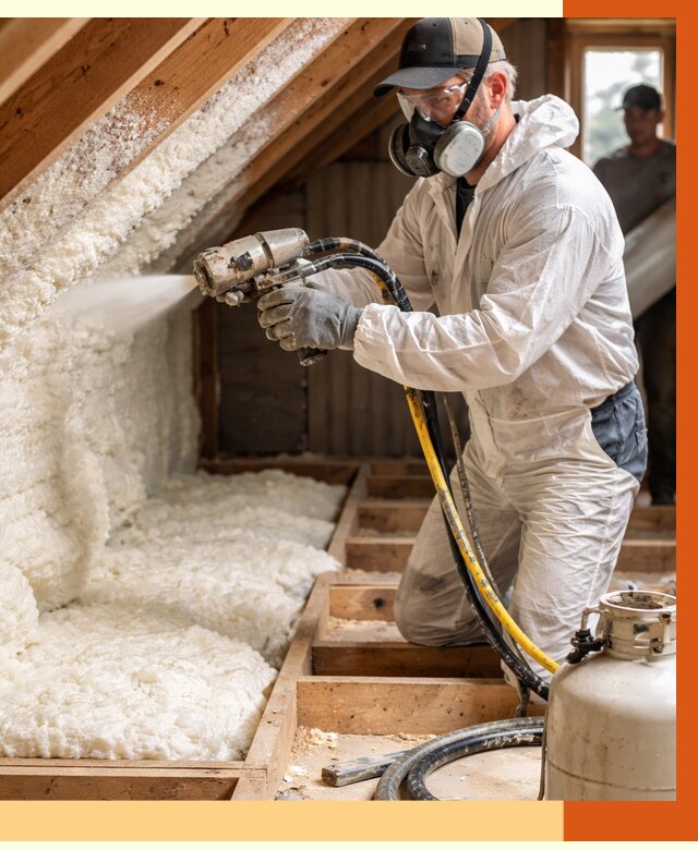 Утепление чердака ППУ в Валуйках от 9176 руб./м2 — услуга под ключ | ТепломастерВли