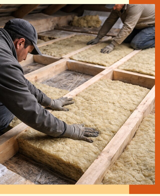 Утепление чердака минватой в Валуйках от 3726 руб/м2 под ключ | ТепломастерВли