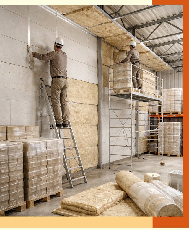 Утепление склада готовой продукции в Валуйках от 2076 руб./м2 — комплексно | ТепломастерВли