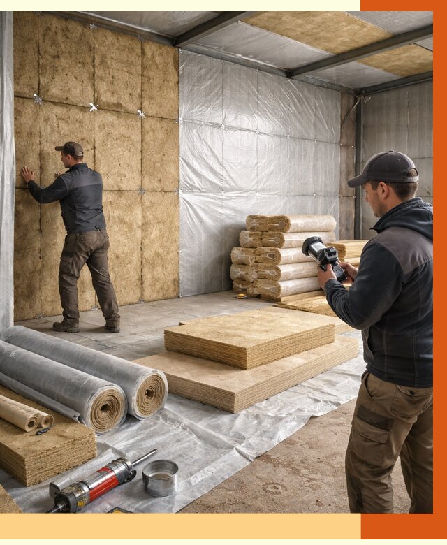 Утепление теплого склада в Валуйках под ключ от 12242 руб/м² | ТепломастерВли