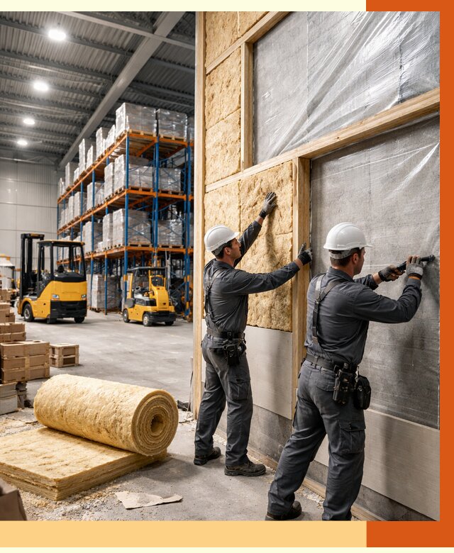 Утепление склада с техникой в Валуйках от 4471 руб./м2 — комплексно под ключ | ТепломастерВли