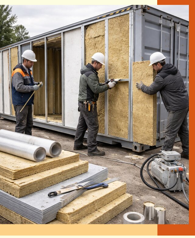 Утепление морского контейнера в Валуйках от 3992 руб. под ключ | ТепломастерВли