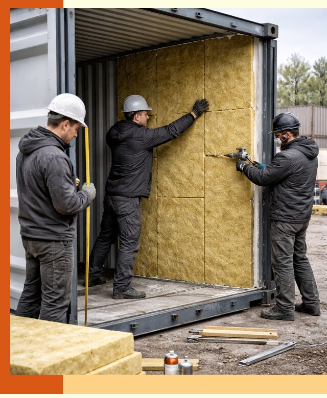 Утепление морского контейнера в Валуйках: надежная теплоизоляция и защита