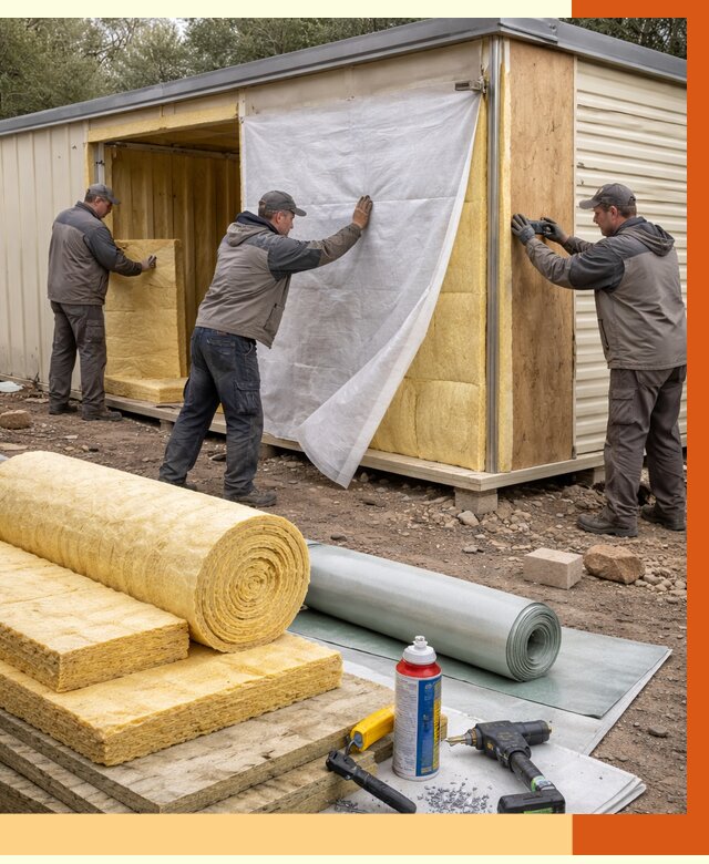 Утепление строительной бытовки в Валуйках от 13306 руб. под ключ | ТепломастерВли