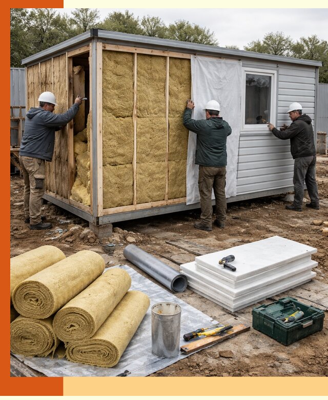 Утепление строительной бытовки под ключ в Валуйках для любых условий
