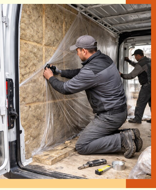 Утепление фургона в Валуйках от 17564 руб/м2 — утепление фургона ППУ и кузова | ТепломастерВли