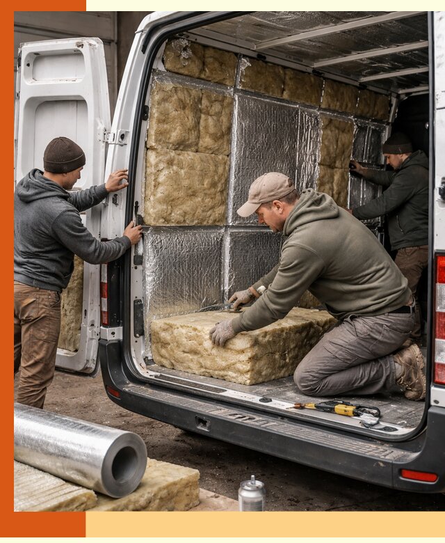 Утепление фургона в Валуйках: профессиональная теплоизоляция и шумоизоляция