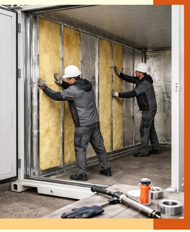 Утепление рефрижераторного контейнера в Валуйках от 47903 руб./м² | ТепломастерВли