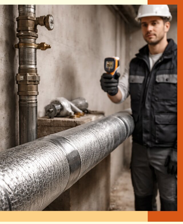 Утепление труб водоснабжения в Валуйках от 9048 руб. за м² — услуги ТепломастерВли