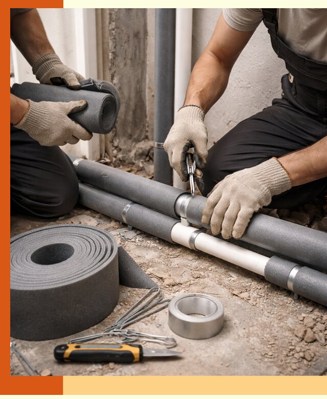 Утепление труб водоснабжения в Валуйках — монтаж и защита сети