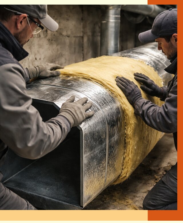 Утепление воздуховодов в Валуйках от 4471 руб. — теплоизоляция вентиляции | ТепломастерВли