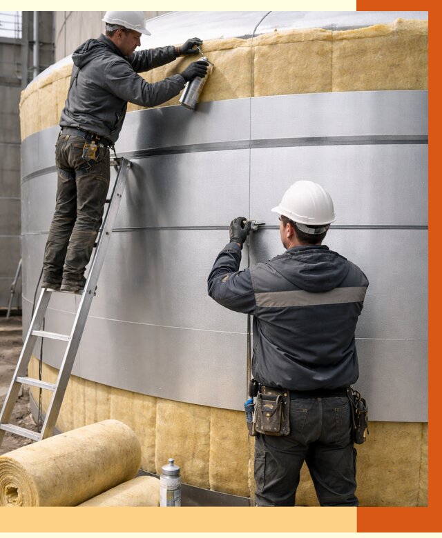 Утепление цистерны в Валуйках пенополиуретаном от 15435 руб. под ключ | ТепломастерВли