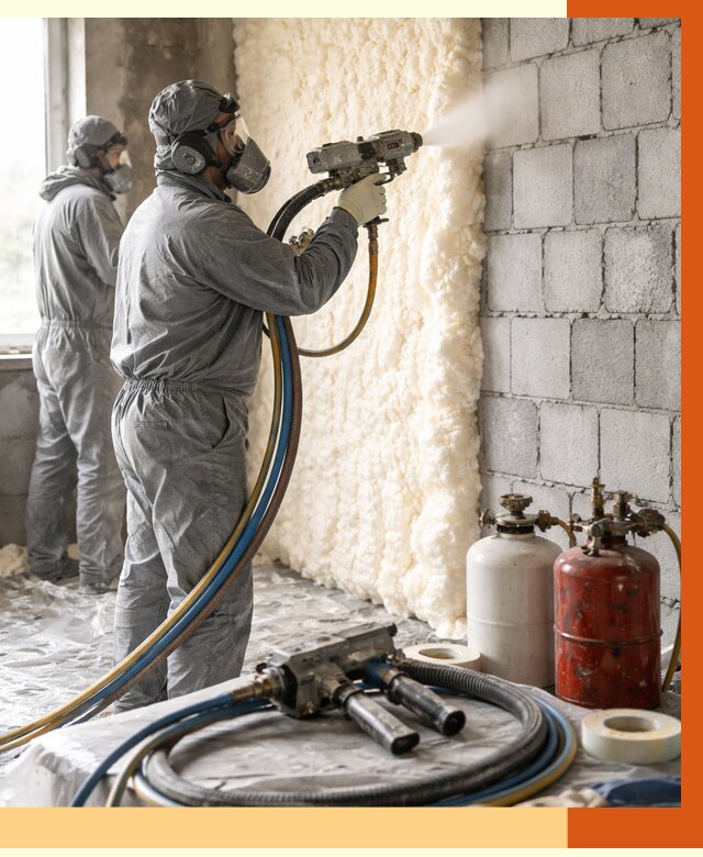 Утепление блочной стены ППУ в Валуйках от 4524 руб./м² — ТепломастерВли