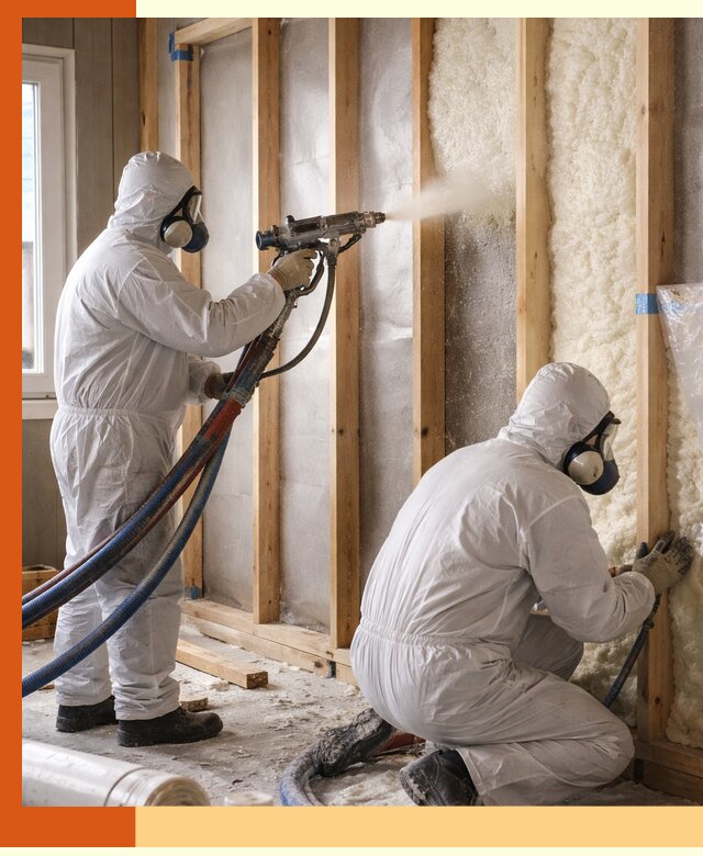 Утепление каркасной стены ППУ в Валуйках для домов и коттеджей