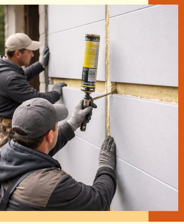 Утепление сэндвич панелей ППУ в Валуйках от 4471 руб. за м2 | ТепломастерВли