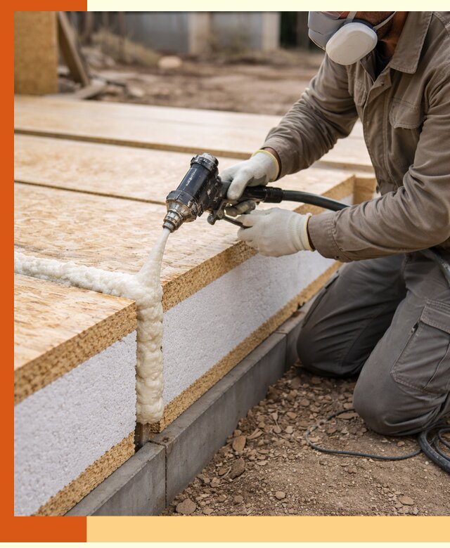 Утепление СИП-панелей пенополиуретаном (ППУ) в Валуйках