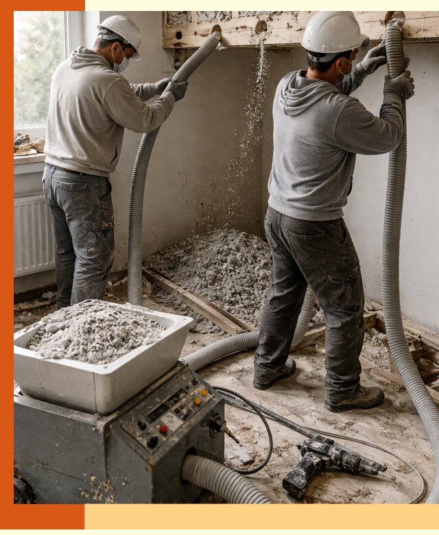 Заполнение пустот перекрытий пеной и наполнителями в Валуйках