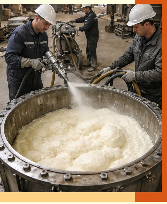 Заливка ППУ в емкости в Валуйках от 7718 руб. — утепление емкости под ключ | ТепломастерВли