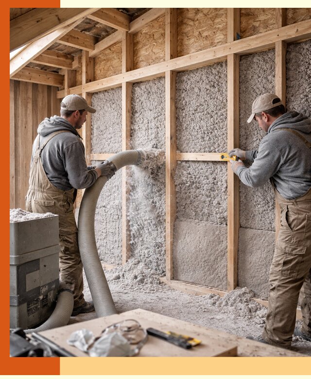 Утепление эковатой стен, потолков и перекрытий в Валуйках