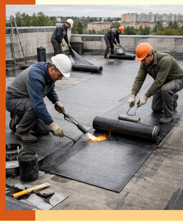 Профессиональная гидроизоляция плоской кровли в Валуйках