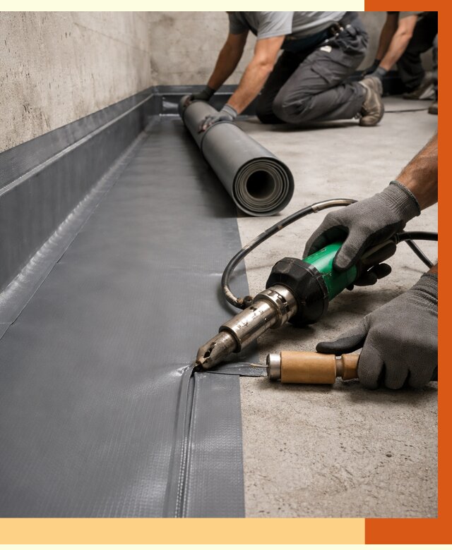 Монтаж гидроизоляционной мембраны в Валуйках от 1059 руб/м2 | ТепломастерВли